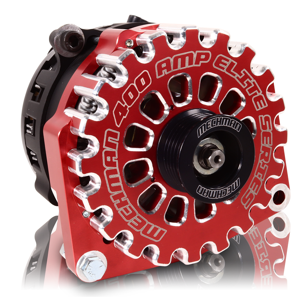 Mechman 400 Amp Elite Series オルタネーター 400 amp Elite series alternator for 88-95 GM Truck (Red) - Mechman
